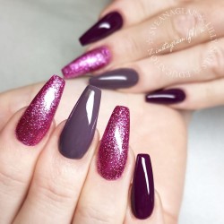 Glitter Gel Metallic Cerise